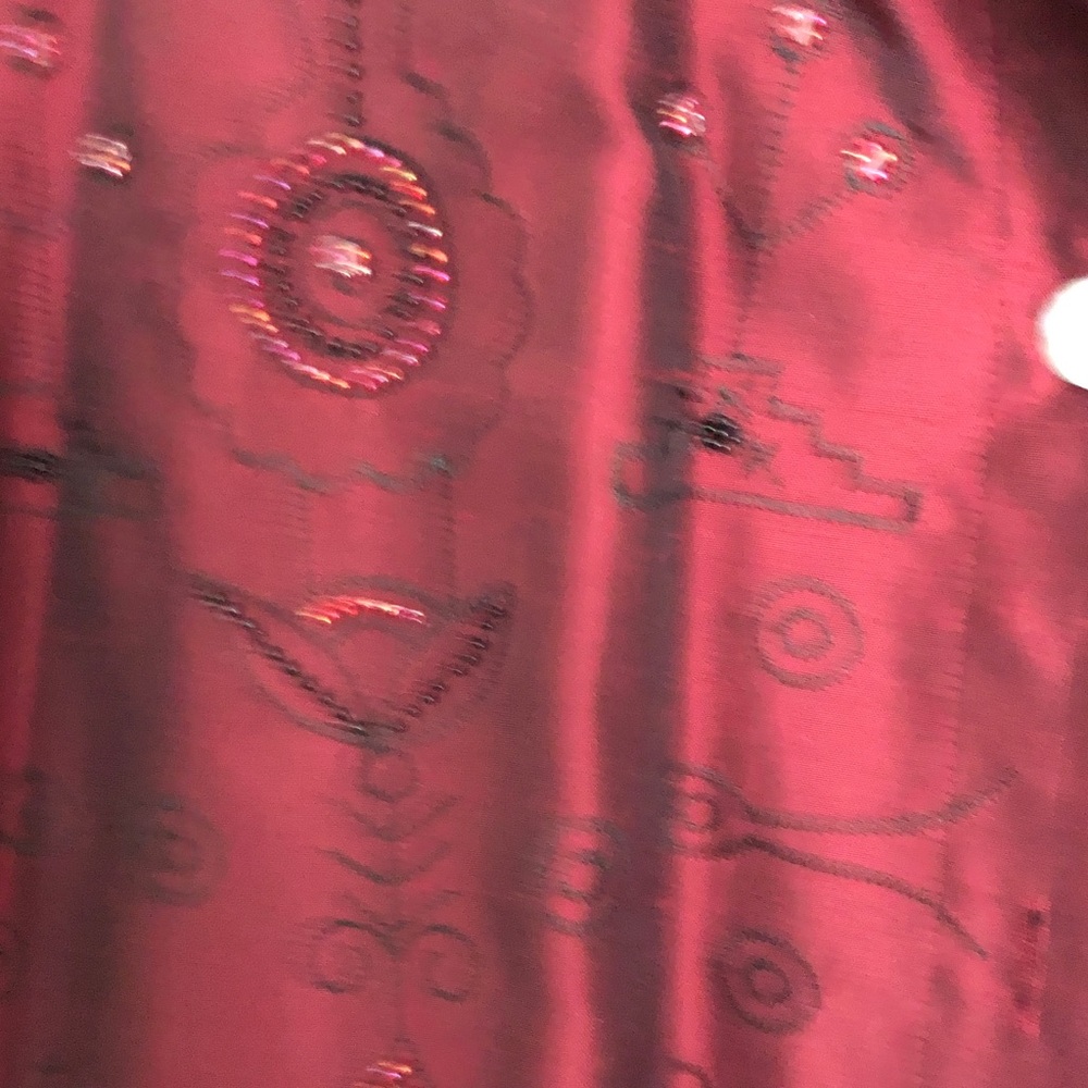 Laura Ashley Elegant Red and Black Fabric - Picture 5 of 12